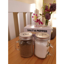 Mason Jar Salt & Pepper Shakers - Set of 2 - Rustic Salt & Pepper Pots