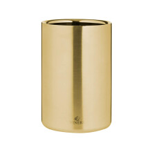 Viners Double Wall Wine Cooler Gold 1.3L Stainless Steel Bottle Cooler | Insulated Champagne & Wine Chiller | Brushed Gold Finish