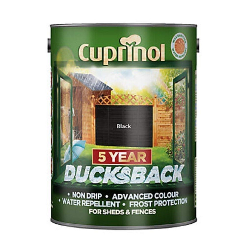 Cuprinol 2 X 5 Litre 5 Year Ducks Back - Autumn Black