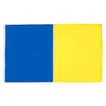 AZ FLAG - Half Blue And Yellow Flag - 3x5 Ft - 100D Polyester Two Colors Banner with Two Metal Grommets - Fade Resistant - Vivid C