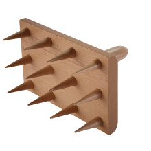 Draper Heritage 120mm x 200mm Wooden Multi-Seed Tray | Dibber with 12 Prongs | Beechwood Planting Tool | Gardening & Seeding Handt