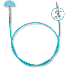 KnitPro Swivel 360 Inter. Cable for 80cm Needle - 3pcs, Blue, Teal
