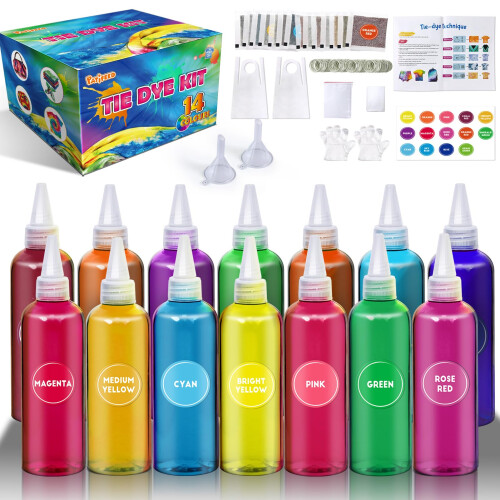 PATIFEED Tie Dye Kit for Kids, 14 Colours