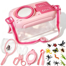 Kulveanju Bug Hunting Kits for Children, 5 Pcs Bug Catcher Kit & 12 Bug Toys, Outdoor Explorer Kit Insect Box with Magnifying Glass, Kids Outdoor Toy