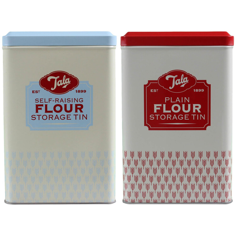 Set Of Plain & Self Raising Flour Tins 80353263