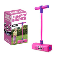 Jump 'N' Bouncer Bungee Hopper, Pogo Stick for Kids 3+, Foam Pogo Jumper Stick, Garden Toys Games, Purple