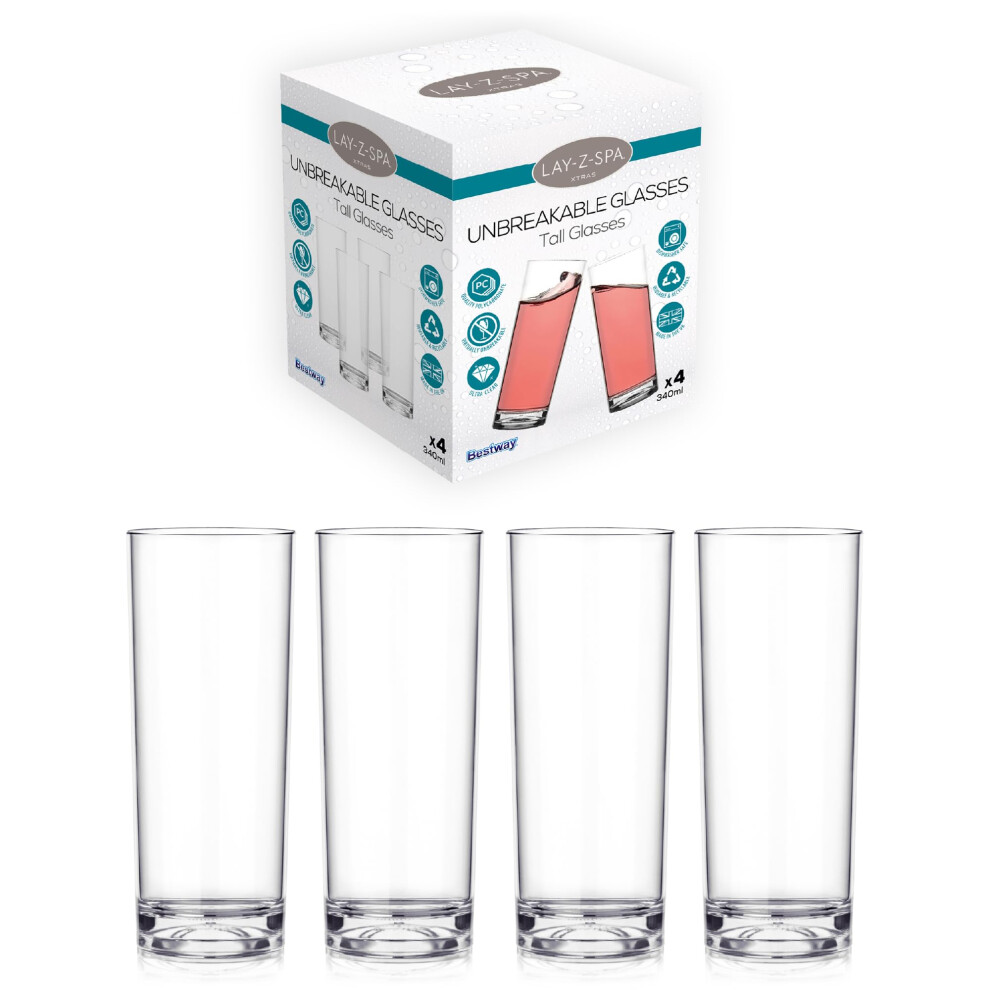 Lay-Z-Spa Reusable Plastic Poly Carbonate Tumblers For Hot Tub