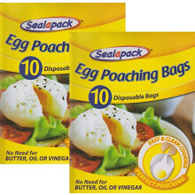 3X Pack of 10 Disposable Egg Poaching Bags Perfect Poachies Easy Clean