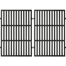 Denmay 7638 44.5 x 30.3cm Cast Iron Grids Cooking Grates for Weber Spirit E/S 310, 320, 330 (with Front Burner Knobs), Spirit 700,