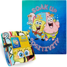 SPONGEBOB SQUAREPANTS Fleece Blanket 150x130cm, One Size Super Soft Lightweight Throw Blanket for Sofa & Bed, Bedroom Accessories,