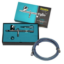 Iwata Eclipse HP-CS 0.3 Airbrush with Fengda Air Hose, 3 m, 1/8 - 1/8 Inches / 3.2 mm Connection