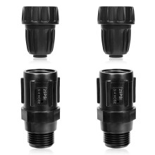 4pcs 25 PSI Drip Irrigation Faucet Adapter Kit, Include 2pcs 3/4" FHT x 3/4'' MHT Pressure Regulator & 2pcs 1/2'' Irrigation Tubin