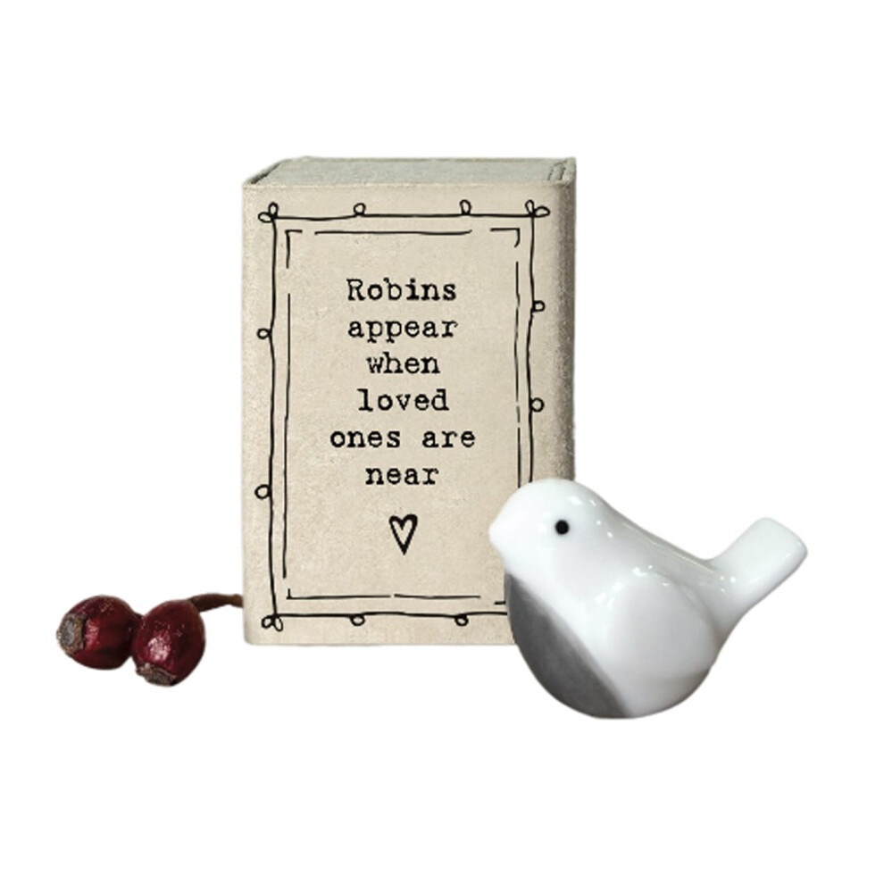 East Of India Matchbox Gift, Robins Appear When Loved Ones Are Near