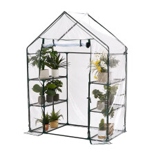Panana Compact Walk-in 3 Tier 6 Shelves Greenhouse with Cover