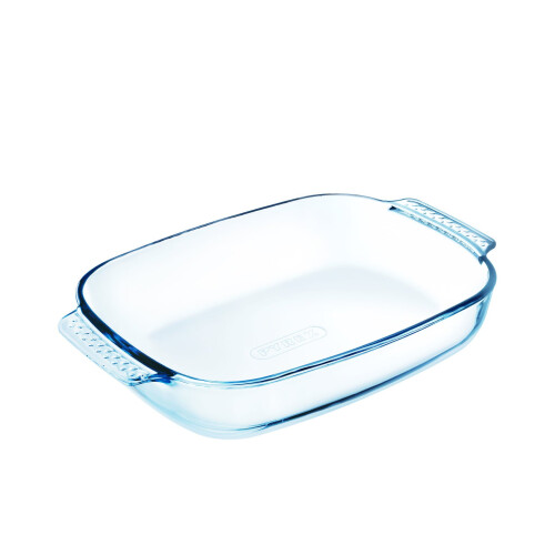 Pyrex Pyrex Borosilicate Glass Rectangular Roaster with Easy Grip Handles, 39x25cm