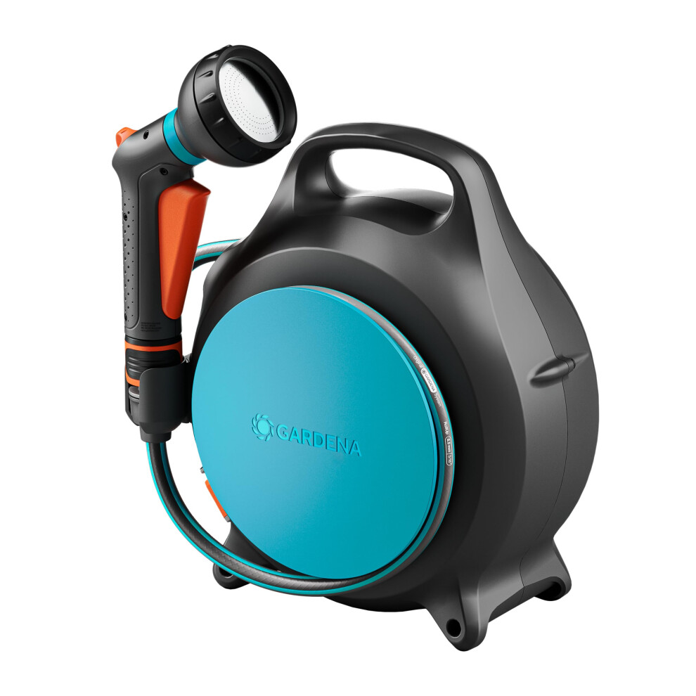 Gardena Portable Hose Box Move Hose Storage: Neat And Portable, Comfortable Hose Rewinding, Space-Saving Storage, Made For Balconi