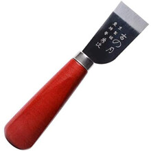 Leather Skiving Knife with Wooden Handle - Leather Edging Tool for DIY Leathercraft Cutting