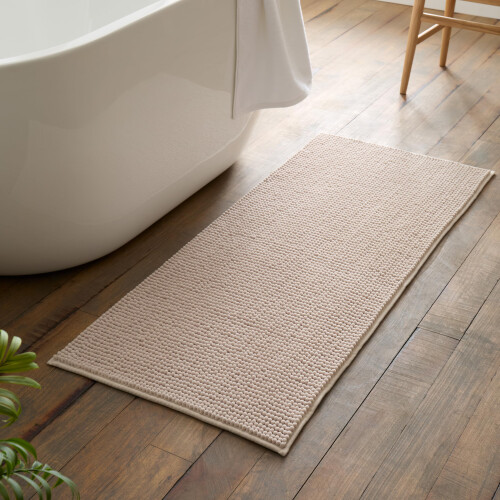 Catherine Lansfield Catherine Lansfield Bobble 50x120cm Bath Runner Natural