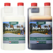 CANNA - Aqua Flores A & B 1L - Hydroponic Flowering Plant Nutrients