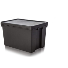 Wham Bam Heavy Duty Recycling Box 62 Litres with Lid 59.5 x 40 x 37 cm Black