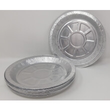 Aluminium Foil 8" 20cm Round Pie Flan Tart Plate 20x1.6cm 323cc (20)