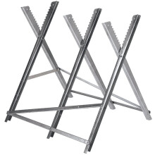 Einhell Folding Saw Horse - Expandable Chainsaw Trestle Table - Metal Log Holder for Chainsaw Work with Max 150kg Load
