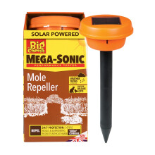 The Big Cheese Hi-Vis Mega-Sonic Solar Mole Repeller Spike. Solar Powered Weather-Resistant Mole Deterrent for Continuous Protecti