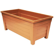 Grosvenor 3 x Large 55cm Long Garden Planter Plant Pot Plastic Trough Raised Planter