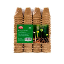 Pack Of 80 Square Fibre Pots Biodegradable Plant Pots 6cm Seed Plug Plants