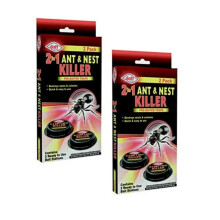 2 X Doff Ant Bait Station Twin Pack with a Thank You Sticker - Ant and Nest Killer -Pre- Baited Traps 2 in 1 Ant and Nest Killer-S