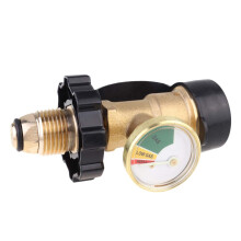 UPKOCH Propane Tank Gauge Level Indicator, Universal Gas Pressure Meter and Leak Detector, POL to QCC1 Adapter for BBQ Gas Grill,
