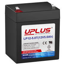 UPLUS 12V 5Ah Battery LP12-5.0T SLA 4.5Ah Replacement Rechargeable Backup Batteries with F1 Terminal for UPS, Ride on cars, Security Systems, Burglar