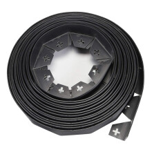 10 Meters Garden Outdoor Flexible Lawn Edging Border Wall Fence Pathway With 50 Strong Securing Pegs (1 x 10m)