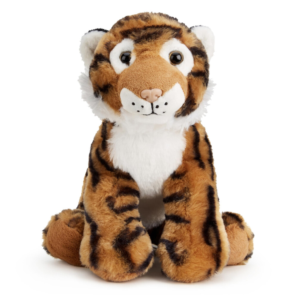 Photos - Doll Zappi Co Mark the Tiger Plush Toy  Striped Jungle Cat - Soft, Cuddly, 100 Recycled - Majestic Feline Friend(22cm)