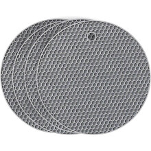 Silicone Trivet. 4PCS Non-slip Anti-Heat 250C Multifunction Spoon Rest Coaster