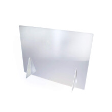Viztex Protective Sneeze Guard Safety Screen 74.5x90cm Durable 5mm Thick Acrylic Protection Shield Partition for Office Desks, Wor