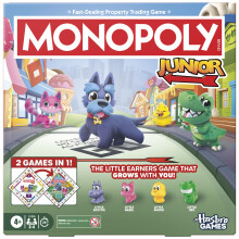 Monopoly Junior Board Game (2026 Edition) | 2 Games in 1 for Younger Kids, 2-Sided Board | Ages 4+ | 2-4 Players | 20 Mins. | Gifts for Preschoolers