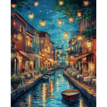 Camocin Art Paint by Numbers for Adults - Venice Landscape Adult Paint by Number Canvas Kits Without Frame, Stream Landscape Oil Painting by Numbers