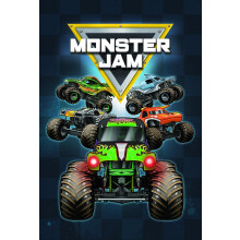 Monster Jam Fleece Blanket - Grave Digger, Max-D, Megalodon, Dragon & El Toro Loco Design - Bed Throw Super Soft Blanket - 100 x 1