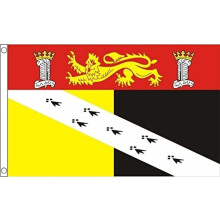 AZ FLAG - Norfolk County Flag - 3x5 Ft - 100D Polyester County Of Norfolk - England Banner with Two Metal Grommets - Fade Resistan