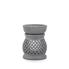 Indus Lifespace Handmade Soapstone Tealight Essential Oil Burner - 7.62cm x 10.16cm Candle Holder Perfect for Essential & Fragranc