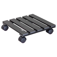 WAGNER Plant trolley WPC 29 x 29 x 8 cm I Flower trolley for indoor + outdoor use I Container trolley made of FSC wood plastic co