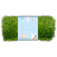 Green Polyethylene Faux Grass Table Runner, 90cm x 30cm (1 Piece) - Durable, Vibrant Design, Perfect for Spring Displays, Centerpi