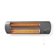 Nedis Bathroom Heater, Electric Wall-Mountable Radiant Heater with 2 Heat Settings (600/1200W), Tiltable Head, IPX4 Rated for Bath