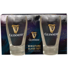 Guinness Minature Glass Set of 2 with Harp Design