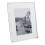 Impressions narrow silver plated 4" x 6" photo frame with white mount boarder 1