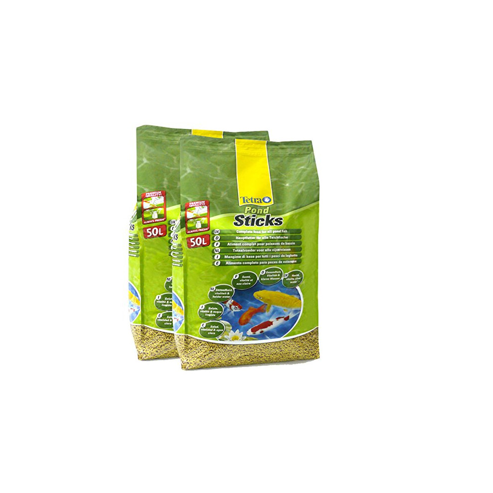 Tetra 2 X 50 Litre Pond Sticks Pond Food Garden Pond Fish Food Feed Sticks