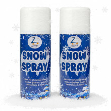 ZOPPER Artificial Snow Spray 2x 250ml, Fake Snow Spray Easy-Use Snow Foam for Christmas Trees, Windows, Wreaths, Party Decor & Cra