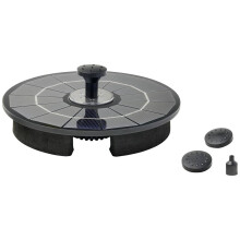 Pontec PondoSolar LED Island - Floating LED Fountain for Ponds With Integrated Solar Panel, Automatic Light-Sensing LEDs, and 4 No