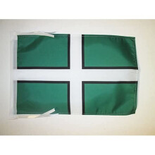 AZ FLAG - Devon county Flag - 18'' x 12'' - 100% Polyester County of Devon - England Small Banner with Two Cords - Fade Resistant